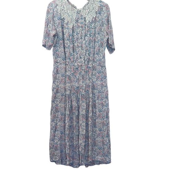 Michelle Stuart Cottage Core Prairie Core Floral Dress Sz.14 - Picture 2 of 4